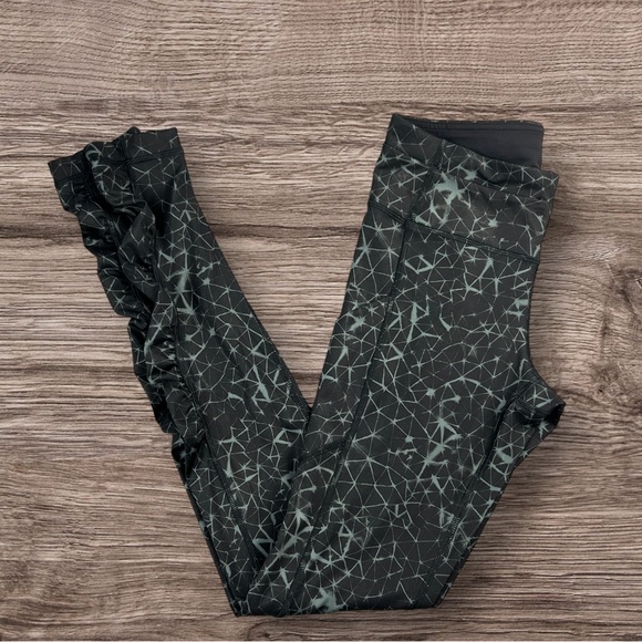 Lulelemon Black & Gray Constellation Print Wonder Under 7/8 Length Leggings 4 - Picture 6 of 16